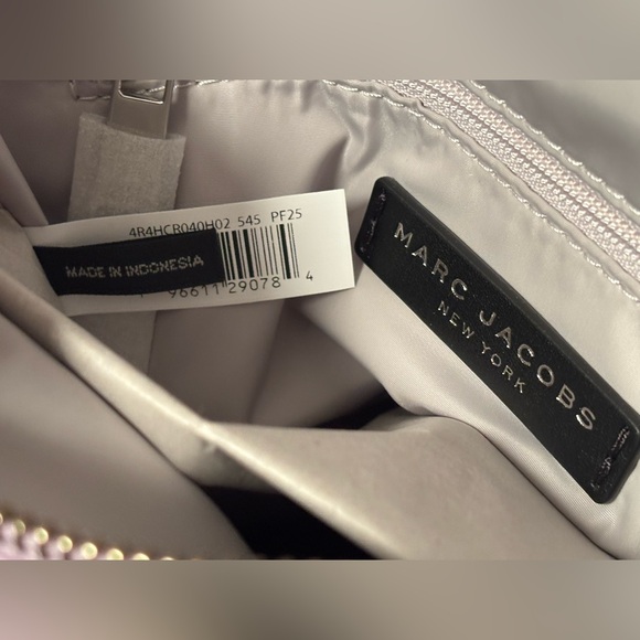 NWT Marc Jacobs Wisteria Lavender Nylon Crossbody Bag • Adjustable Black Strap - Picture 9 of 16